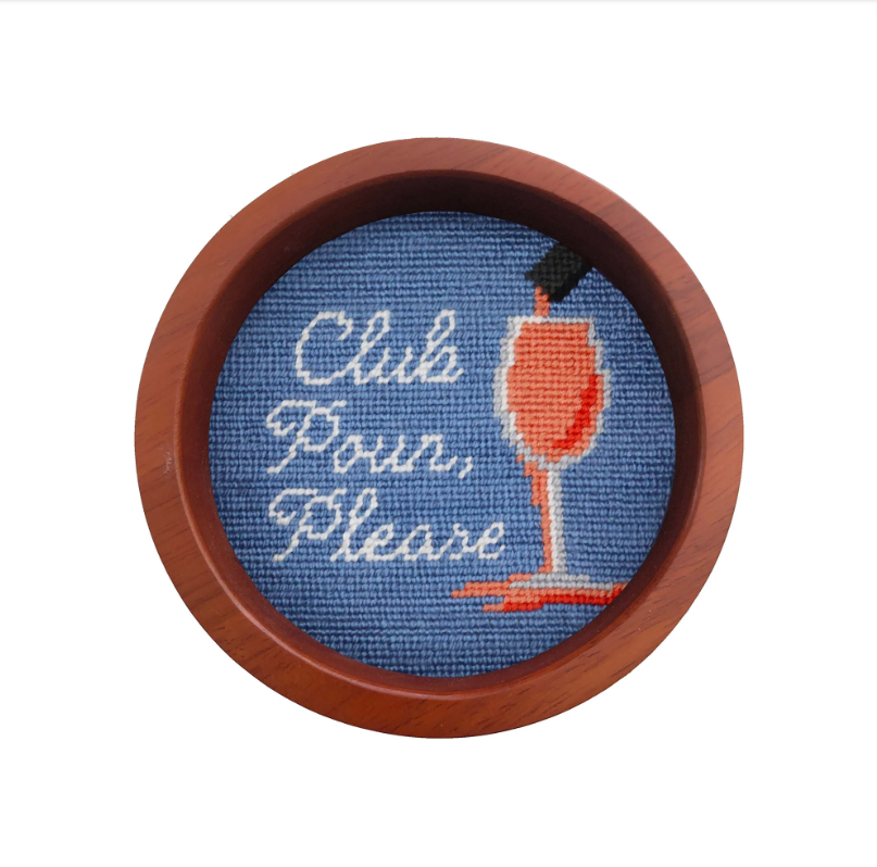 Club Pour Please Rose Wine Bottle Coaster