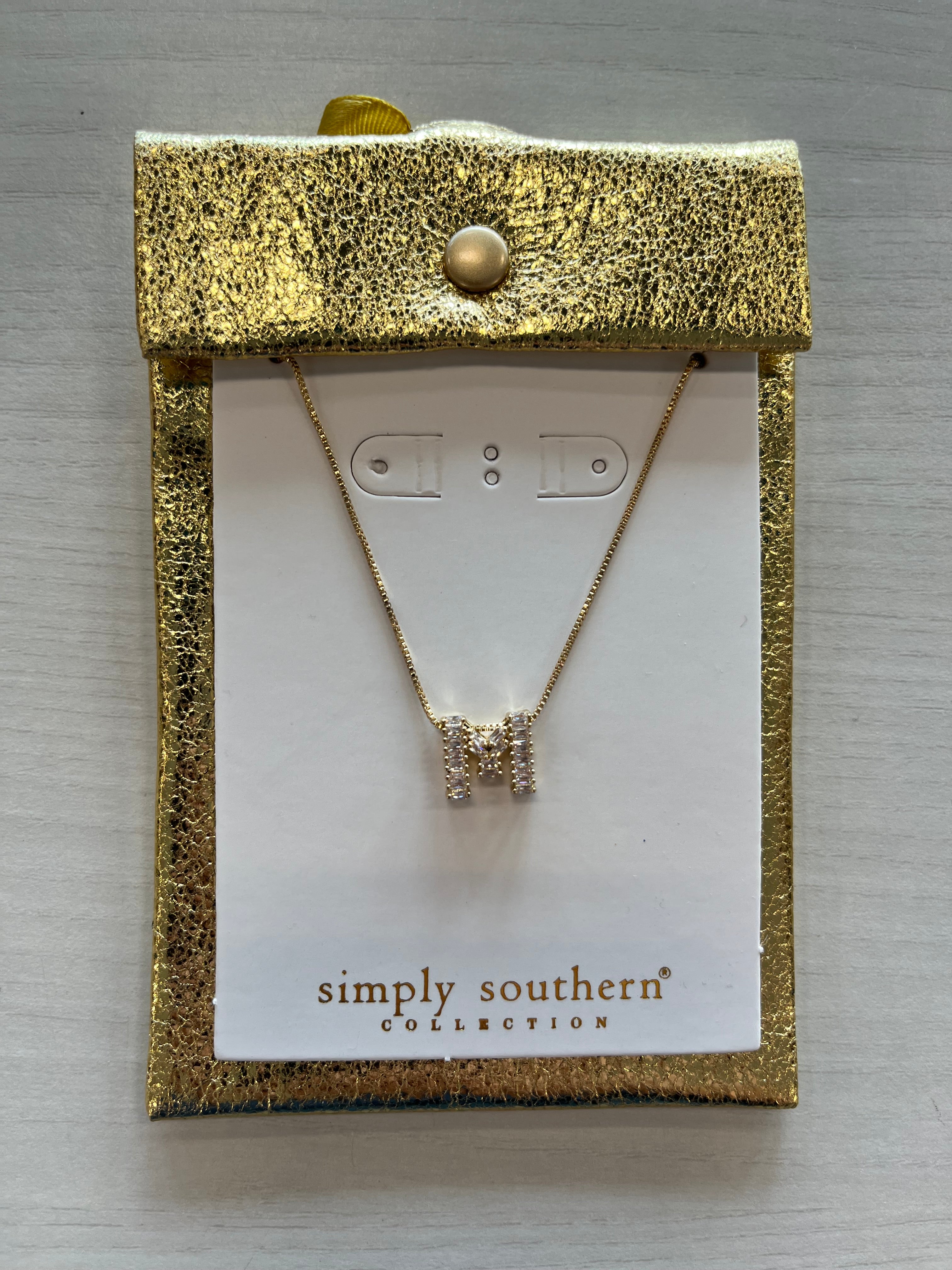 Jeweled Initial Necklace