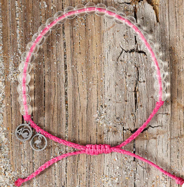 Flamingo Beaded Bracelet - Pink