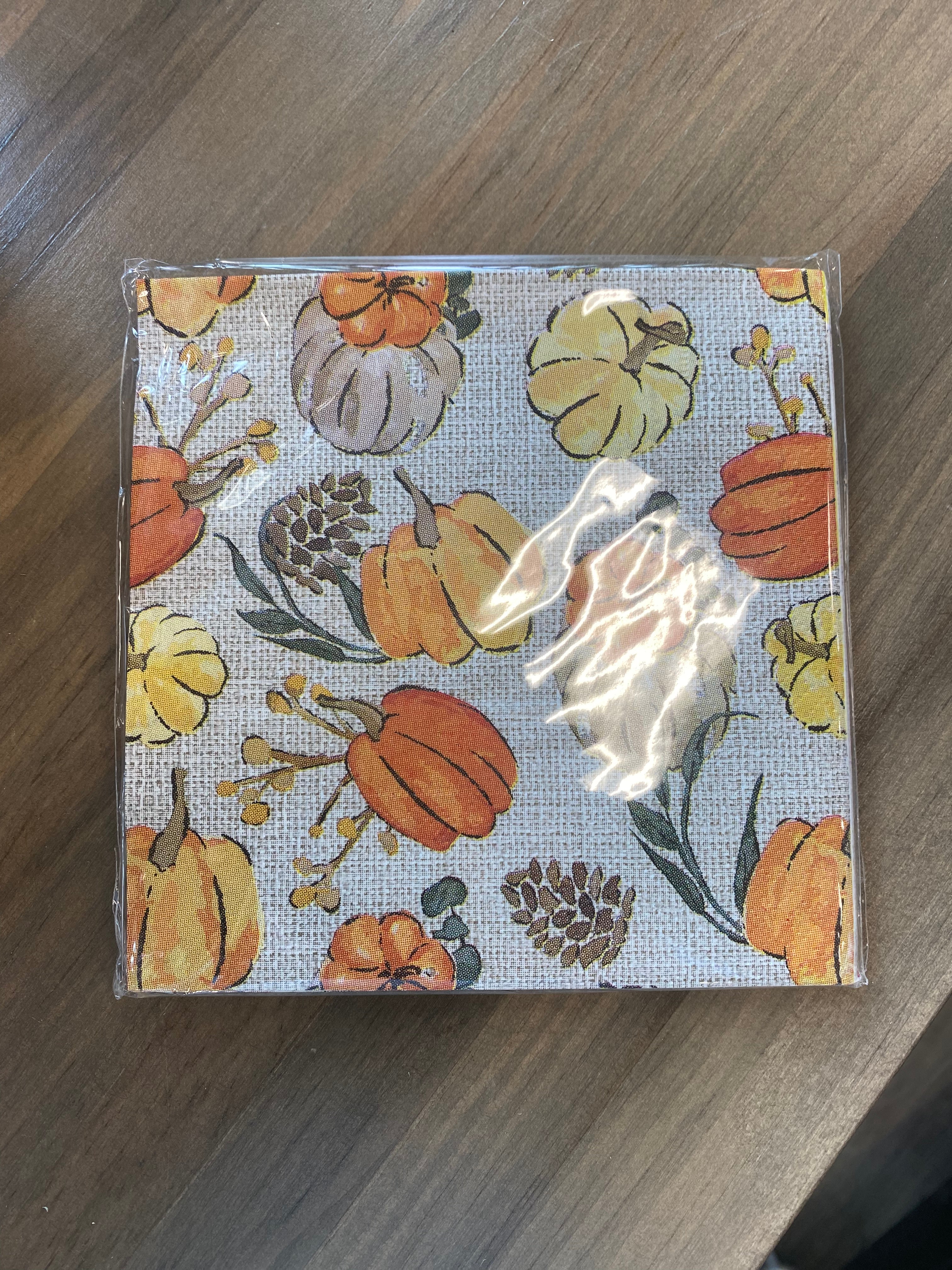Holiday Paper Napkins - Pumpkin Pattern