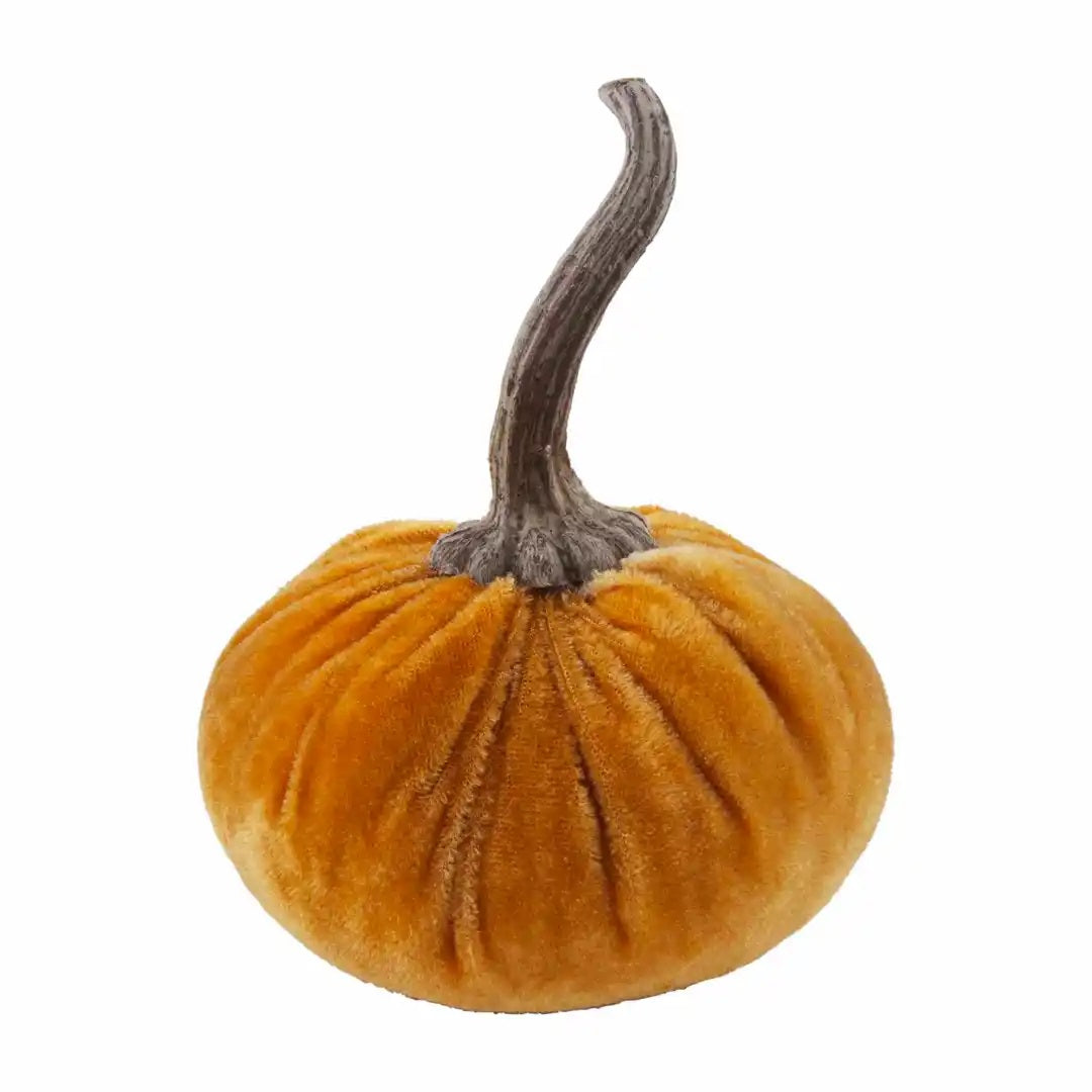 Yellow Velvet Mini Pumpkin