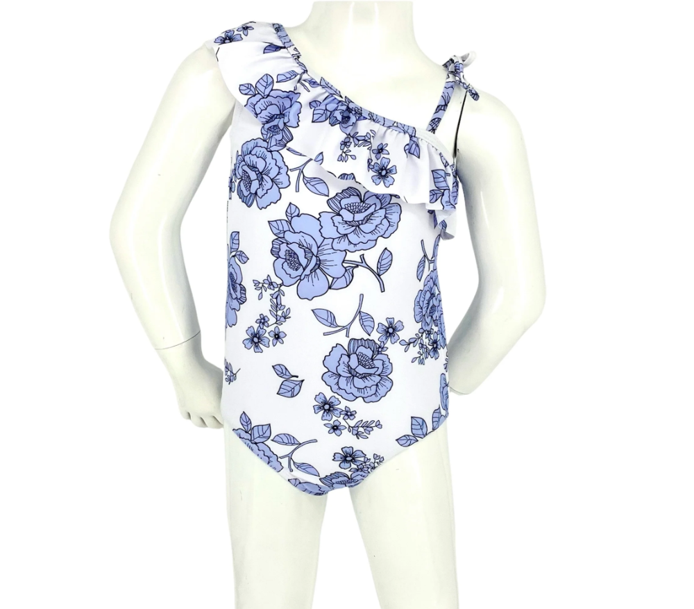 One Piece Off the Shoulder w/ Ruffles Swimsuit