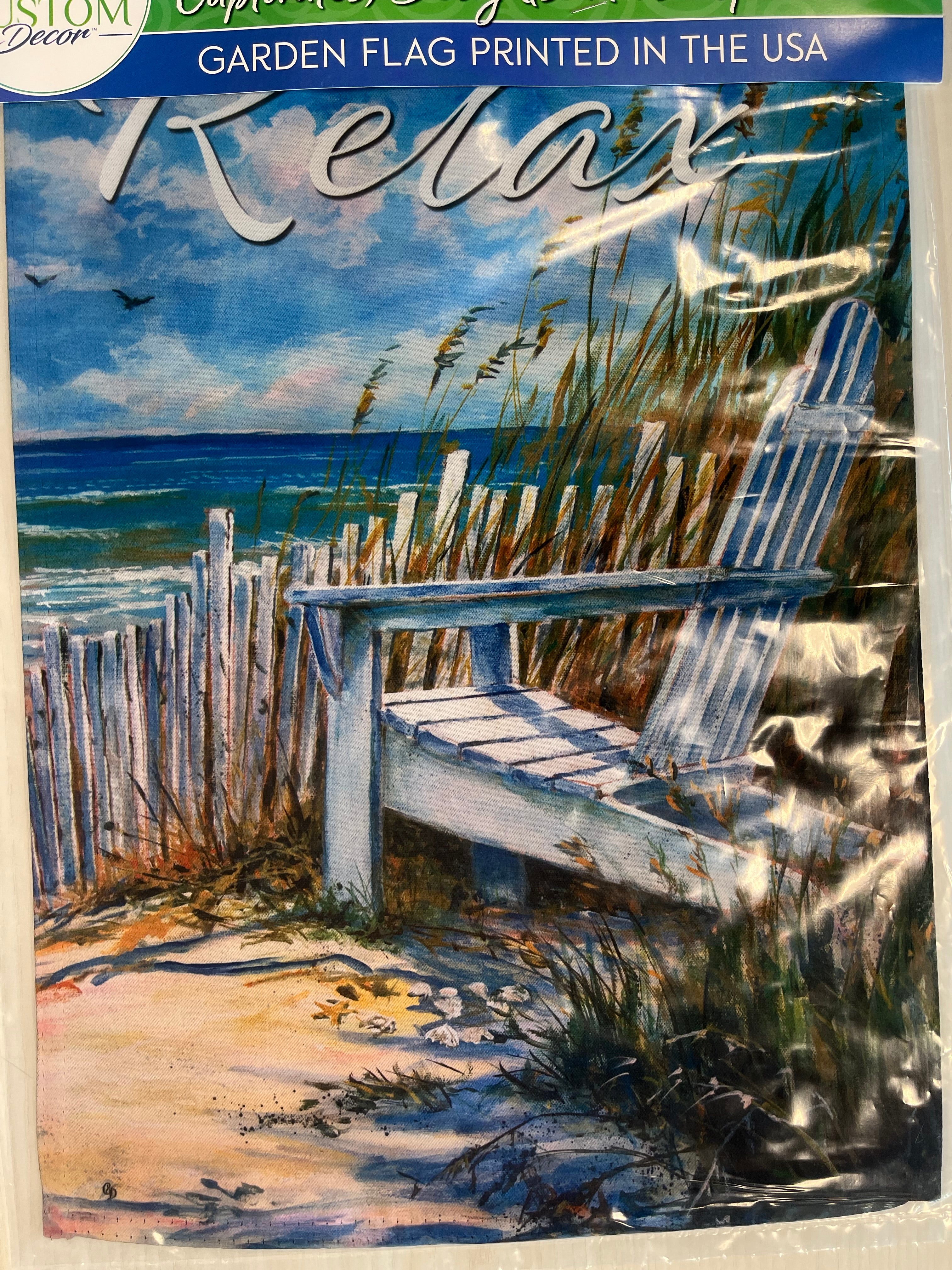 Beach Fence Garden Flag