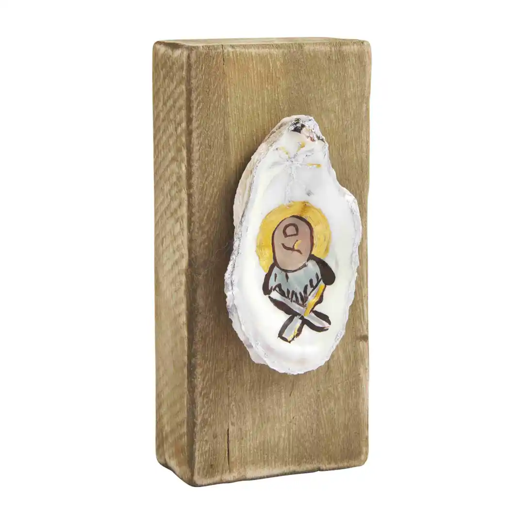 Baby Jesus Nativity Oyster Plaque