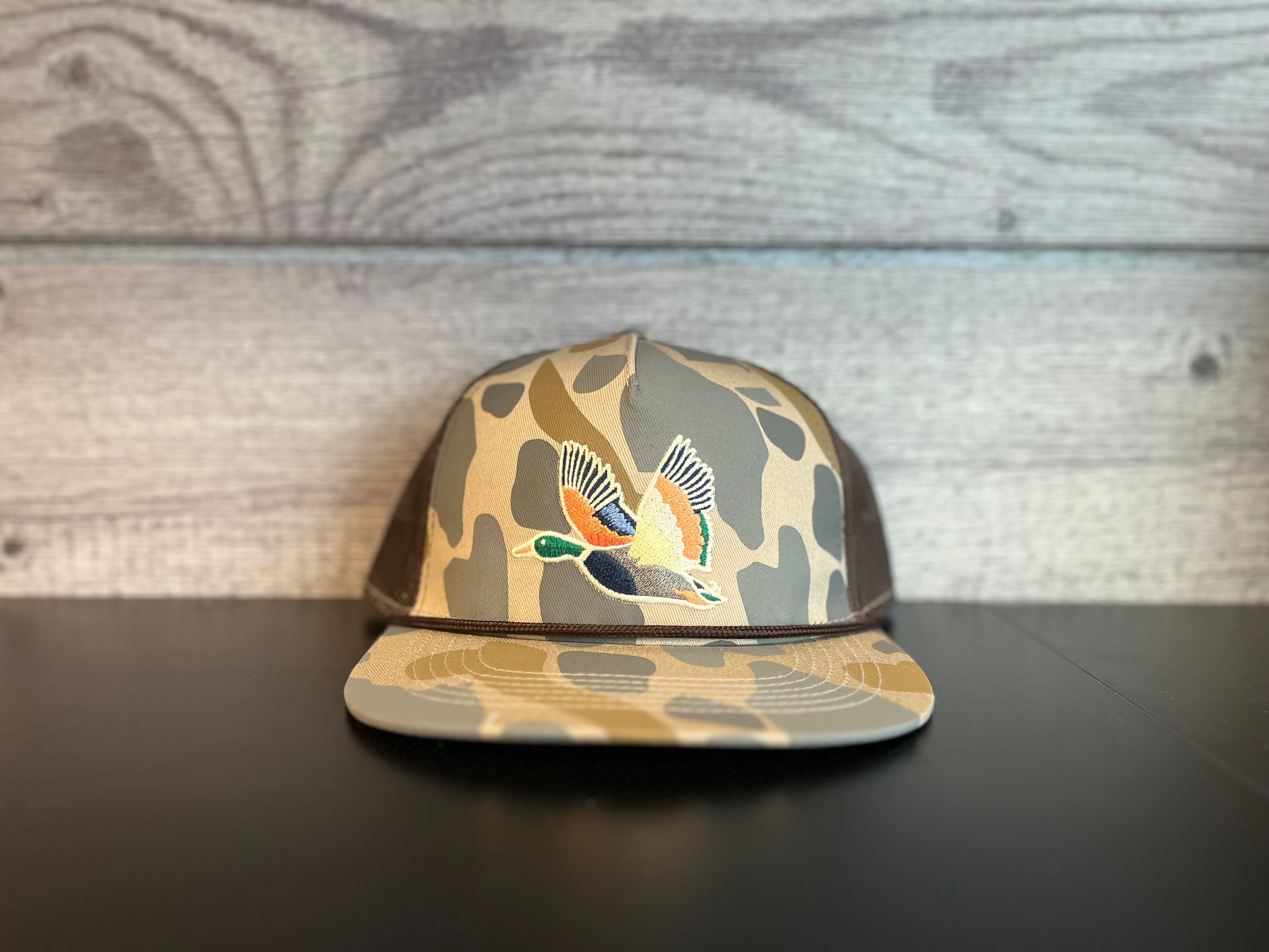 Retro Camo Duck Cap - Brown