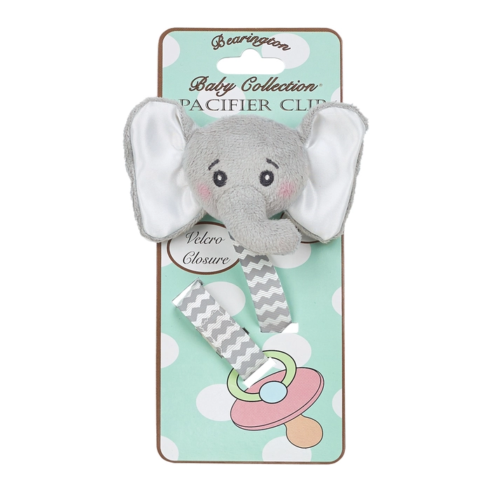 Lil' Spout Gray Elephant Paci Clip