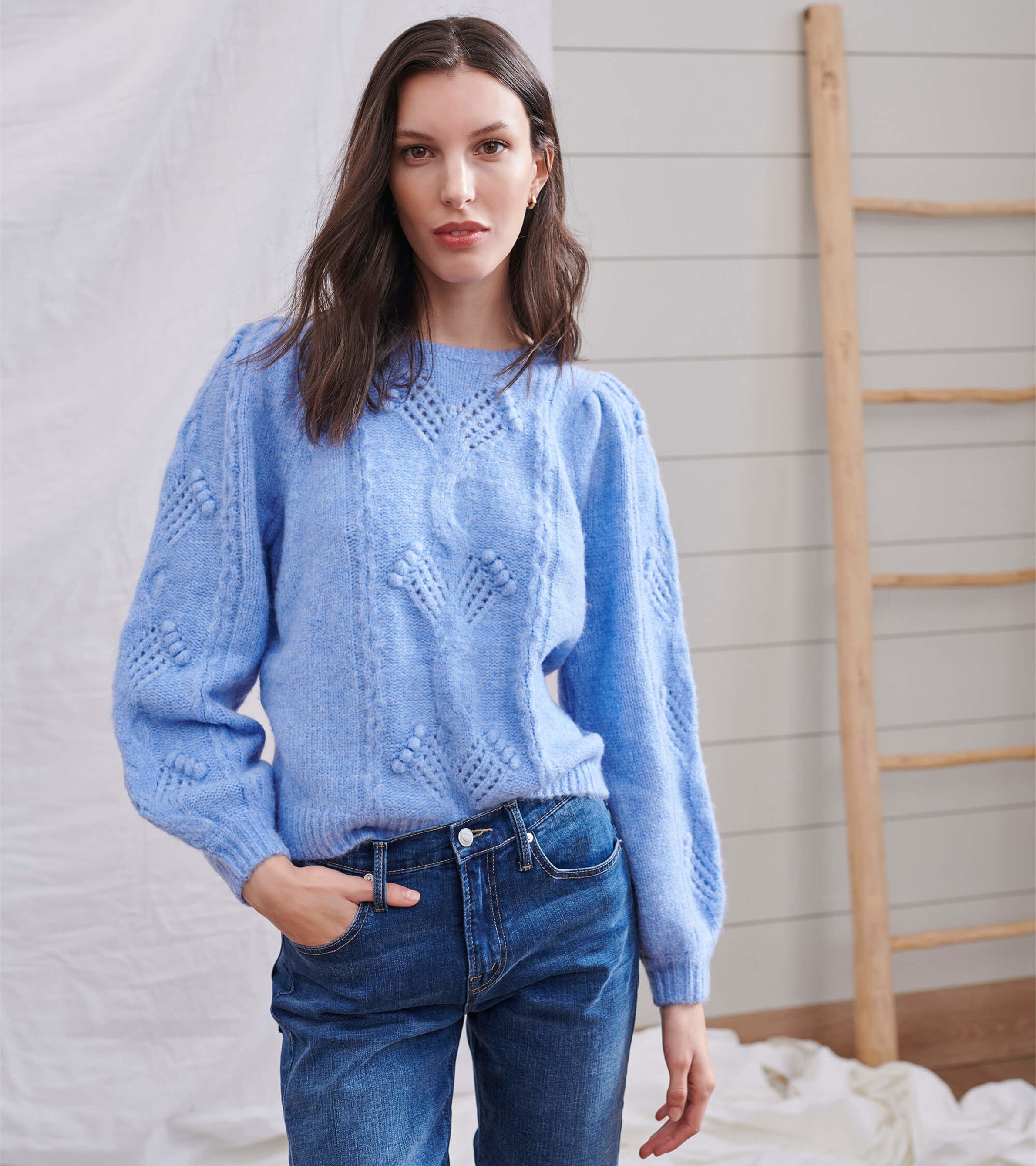 Blooming Cable Sweater