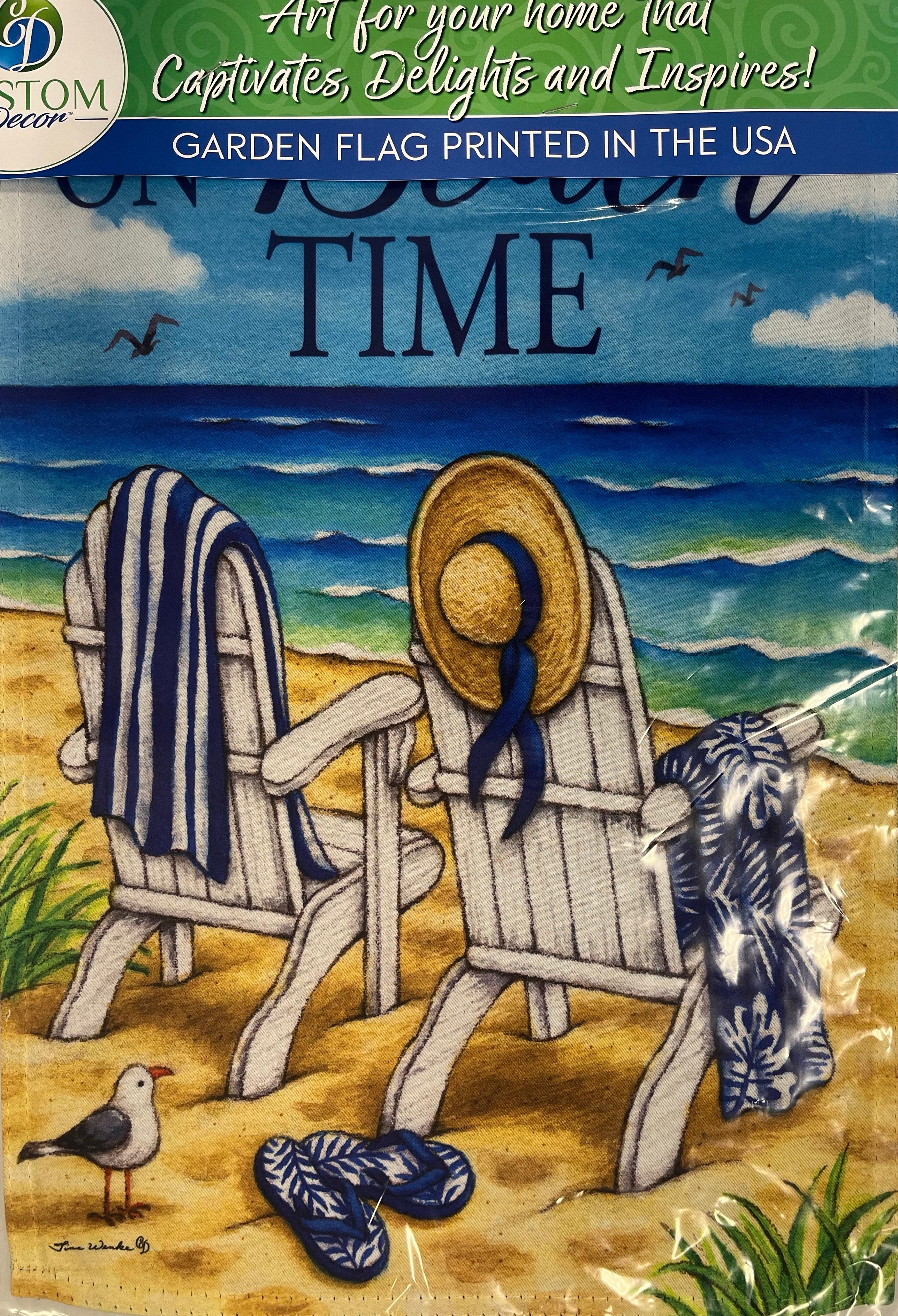 Beach Adirondacks Garden Flag