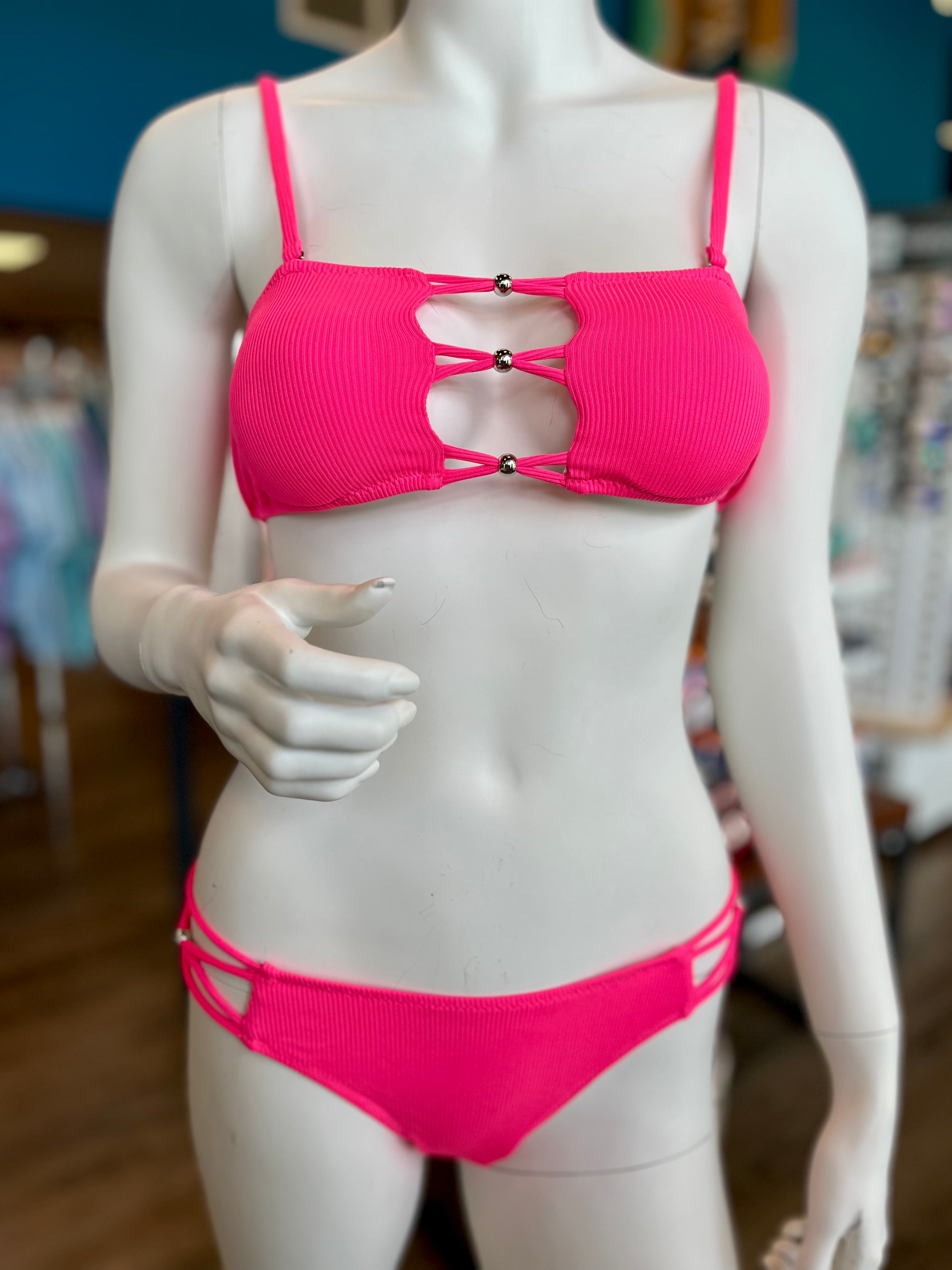 Lace Cut Out Bikini Set
