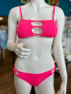 Lace Cut Out Bikini Set