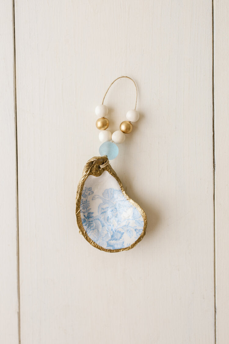Decoupage Oyster Ornament