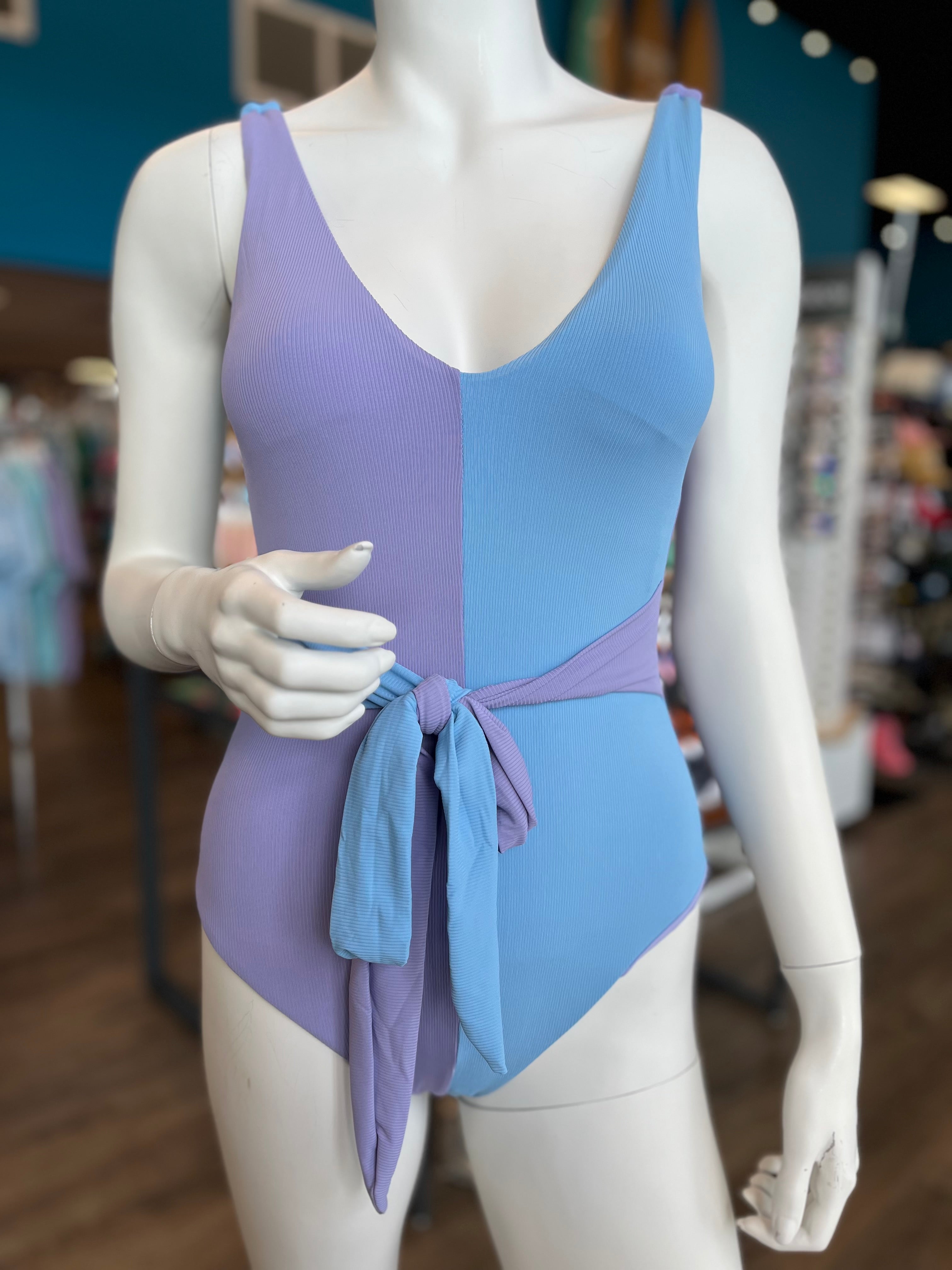 Color Block Two Tone One Piece Swimsuit