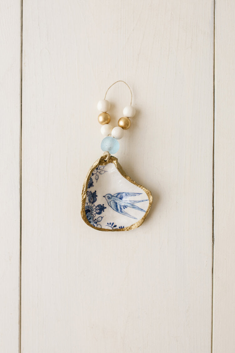 Decoupage Oyster Ornament