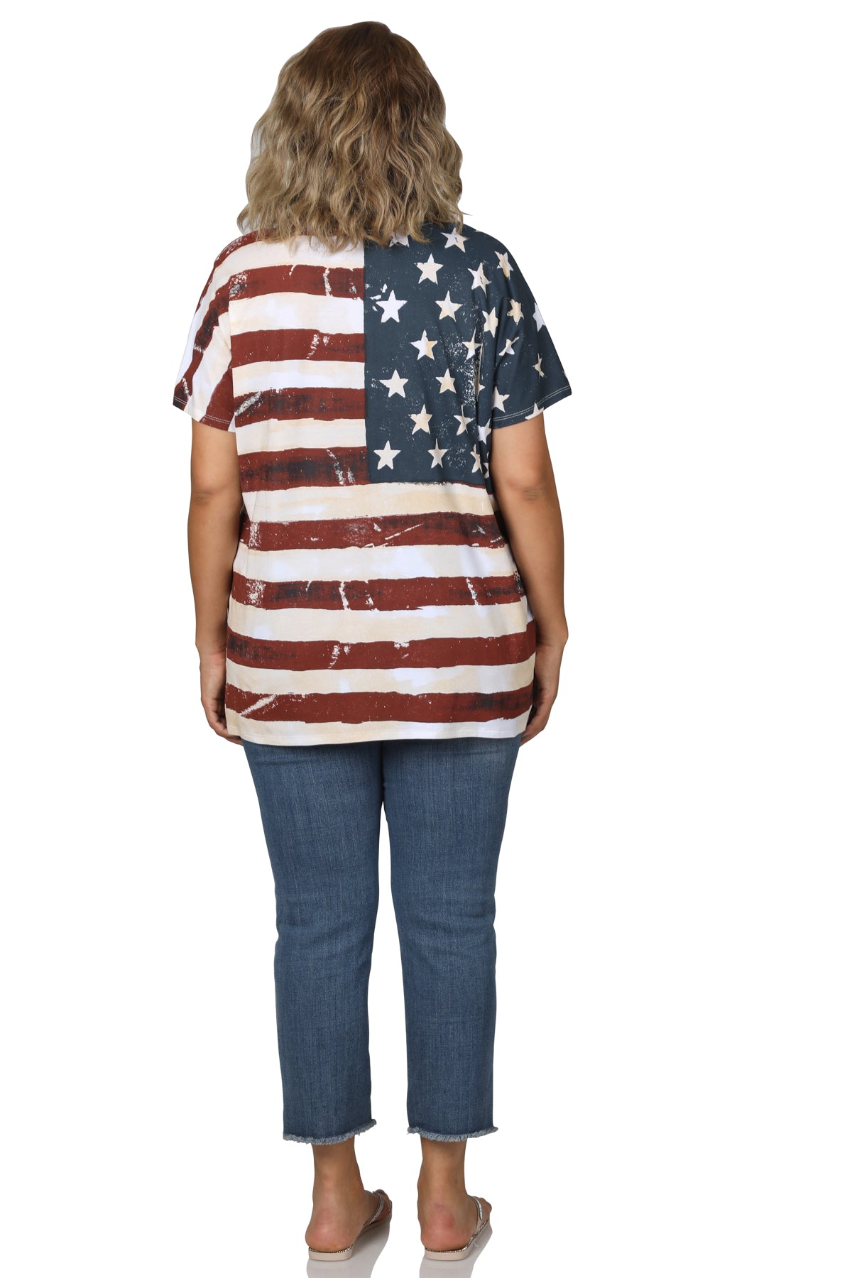 American Flag Short Sleeve Top