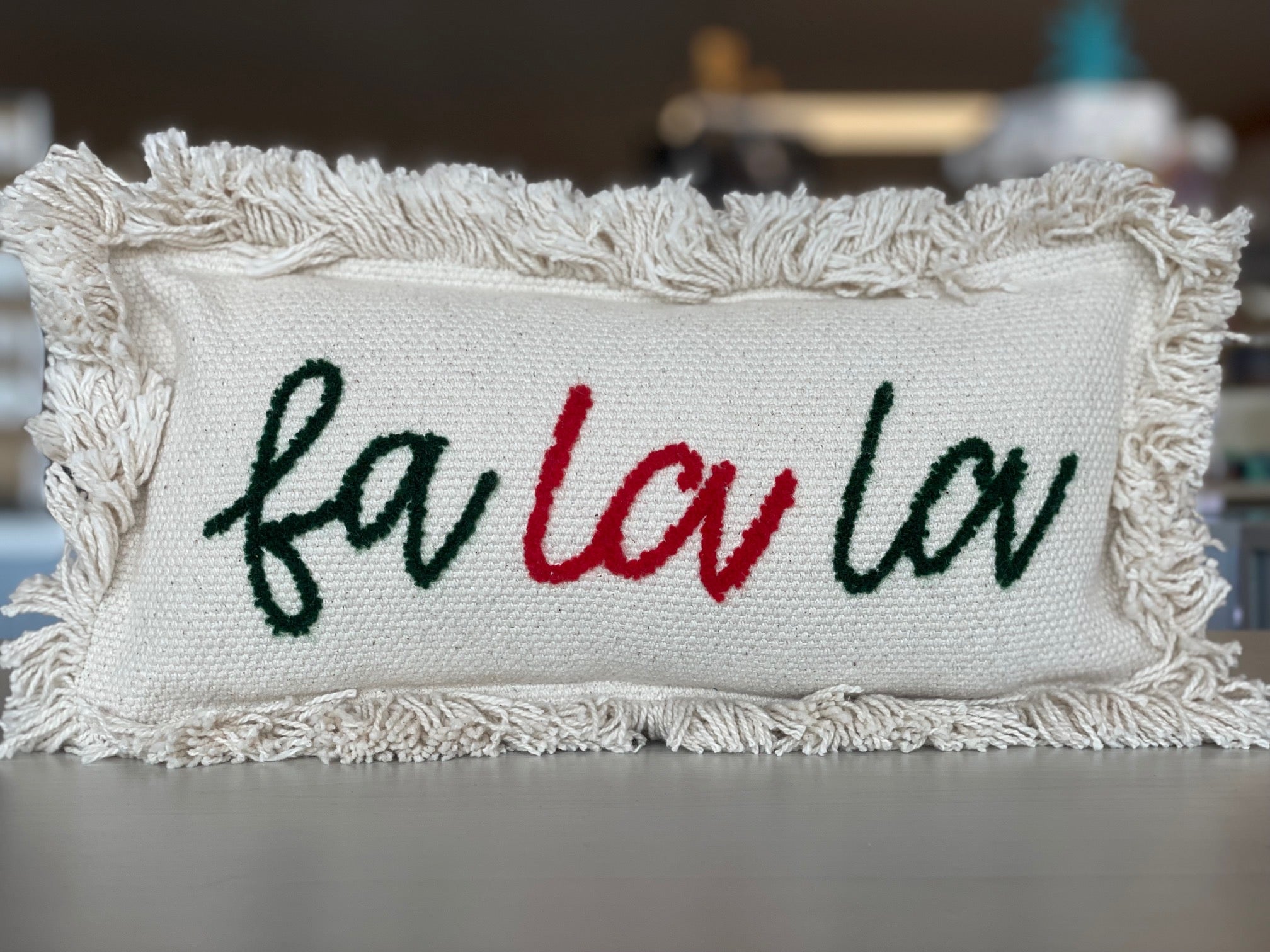 FA LA LA Mini Xmas Pillow