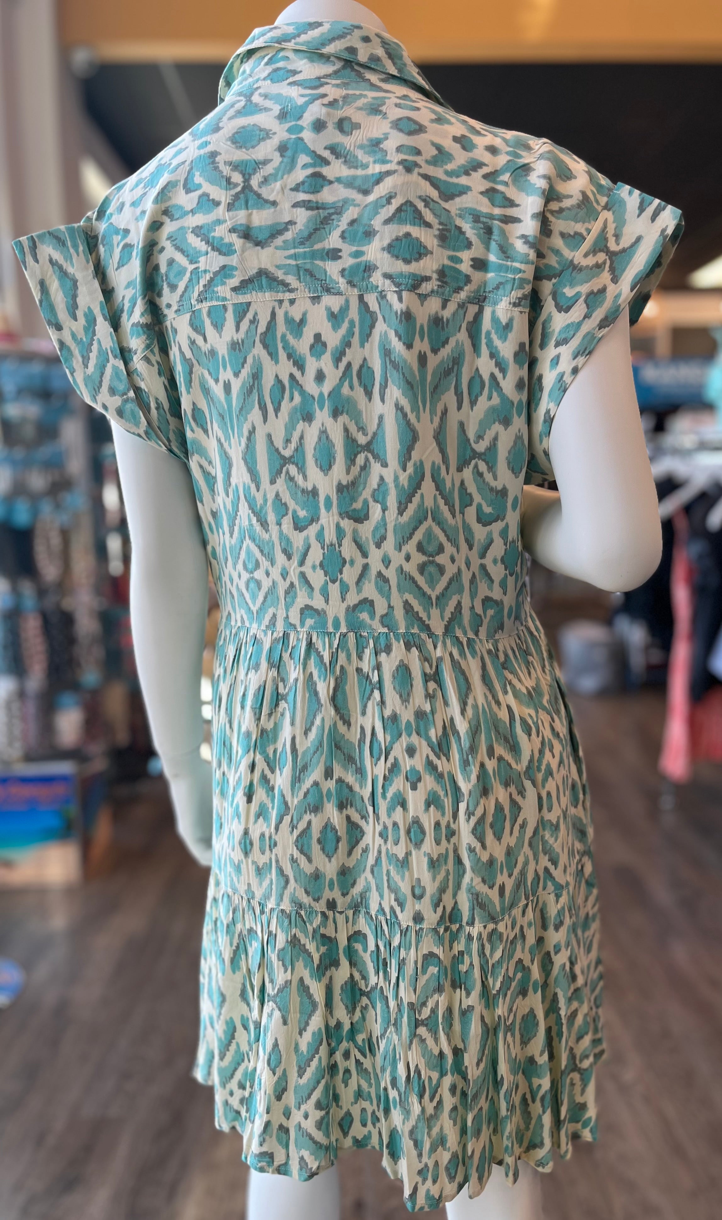 Sleeveless Casablanca Button Down Dress