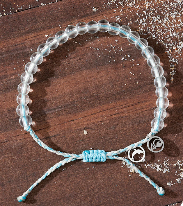Dolphin Beaded Bracelet - Light Blue