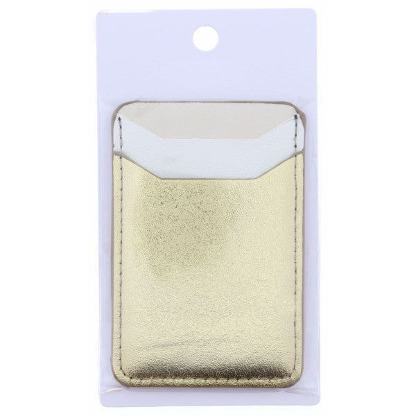 Cream White and Gold Phone Wallet