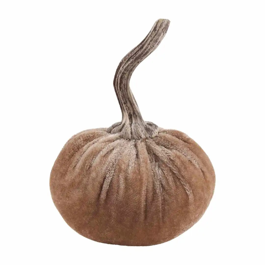 Taupe Velvet Mini Pumpkin