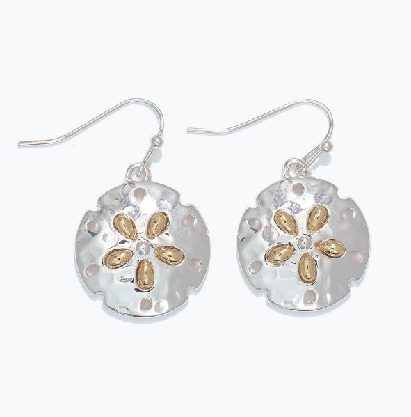 Earrings - Two Tone Sand Dollar