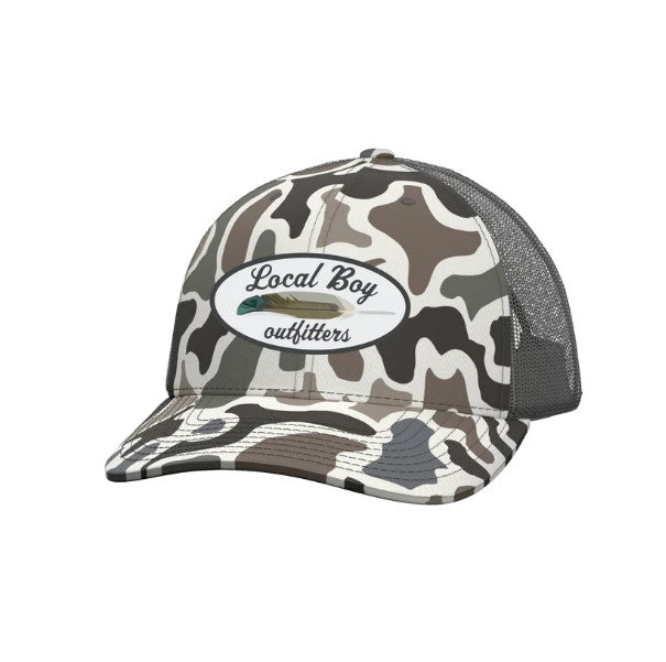 Wood Duck Feather Patch Trucker Hat - Localflage