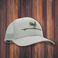 Surfing Rooster Camo Snapback Hat -Solid Quarry