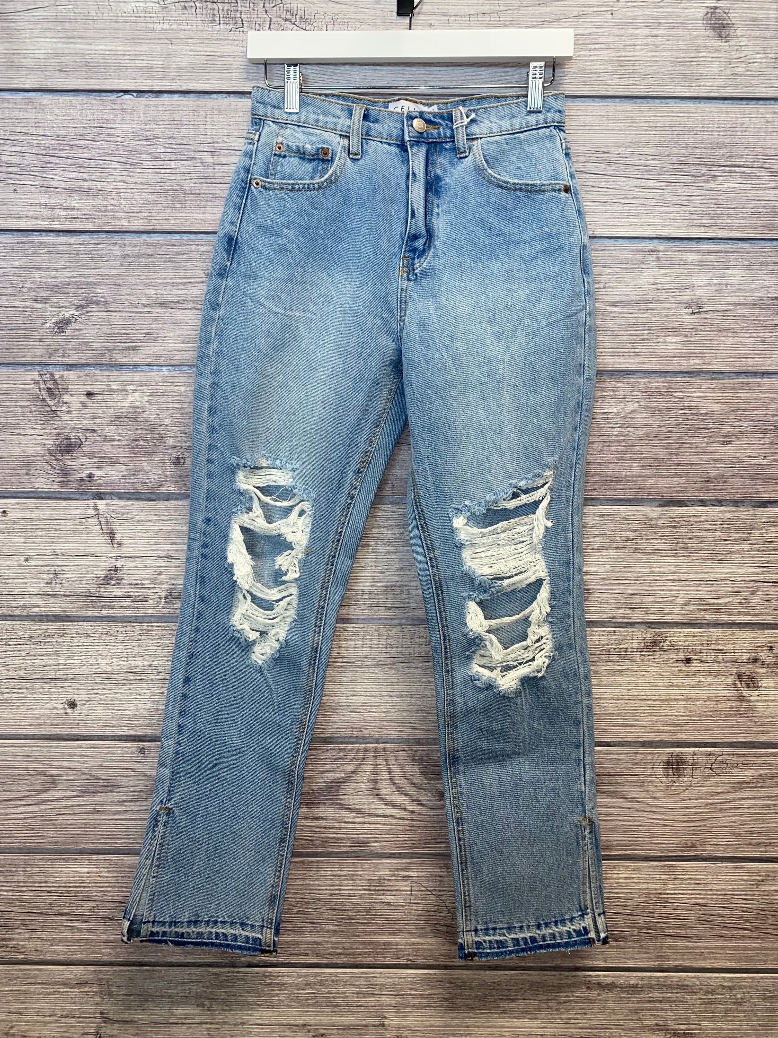 High Rise Side Slit Straight
