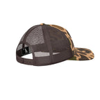 Youth Leather Patch Trucker Hat - Old School Camo