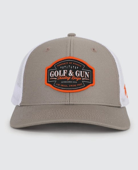 Golf & Gun Trucker Hat - Gray