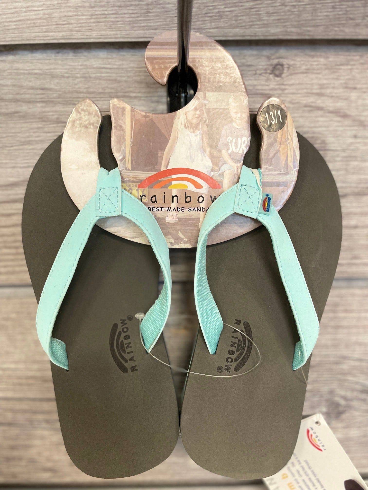 Grombow aqua narrow strap pinline grey