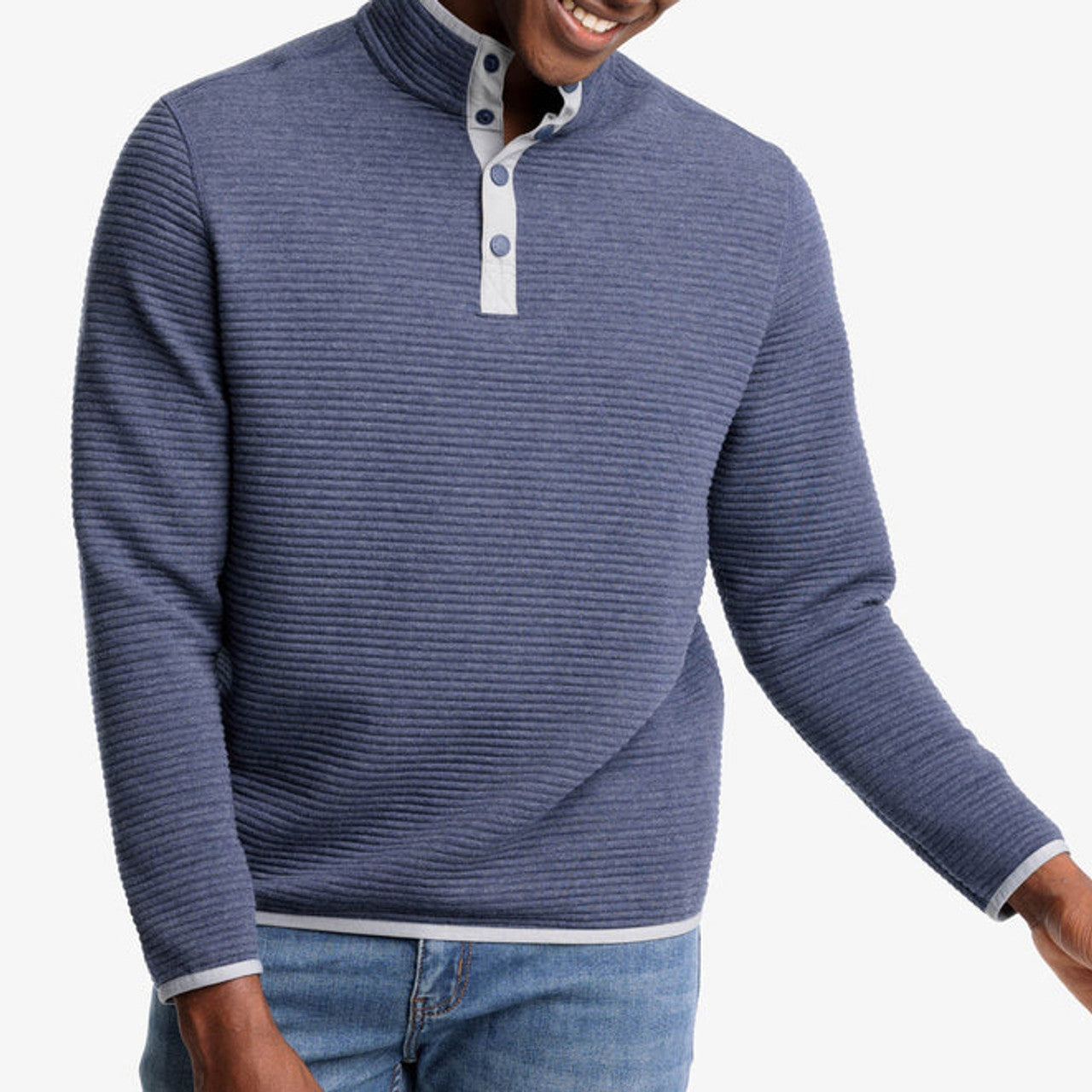 Rutland Heather Reversible Quarter Snap Pullover