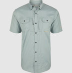 Wingshooter Trey Solid Dobby Button-Down Short Sleeve Shirt