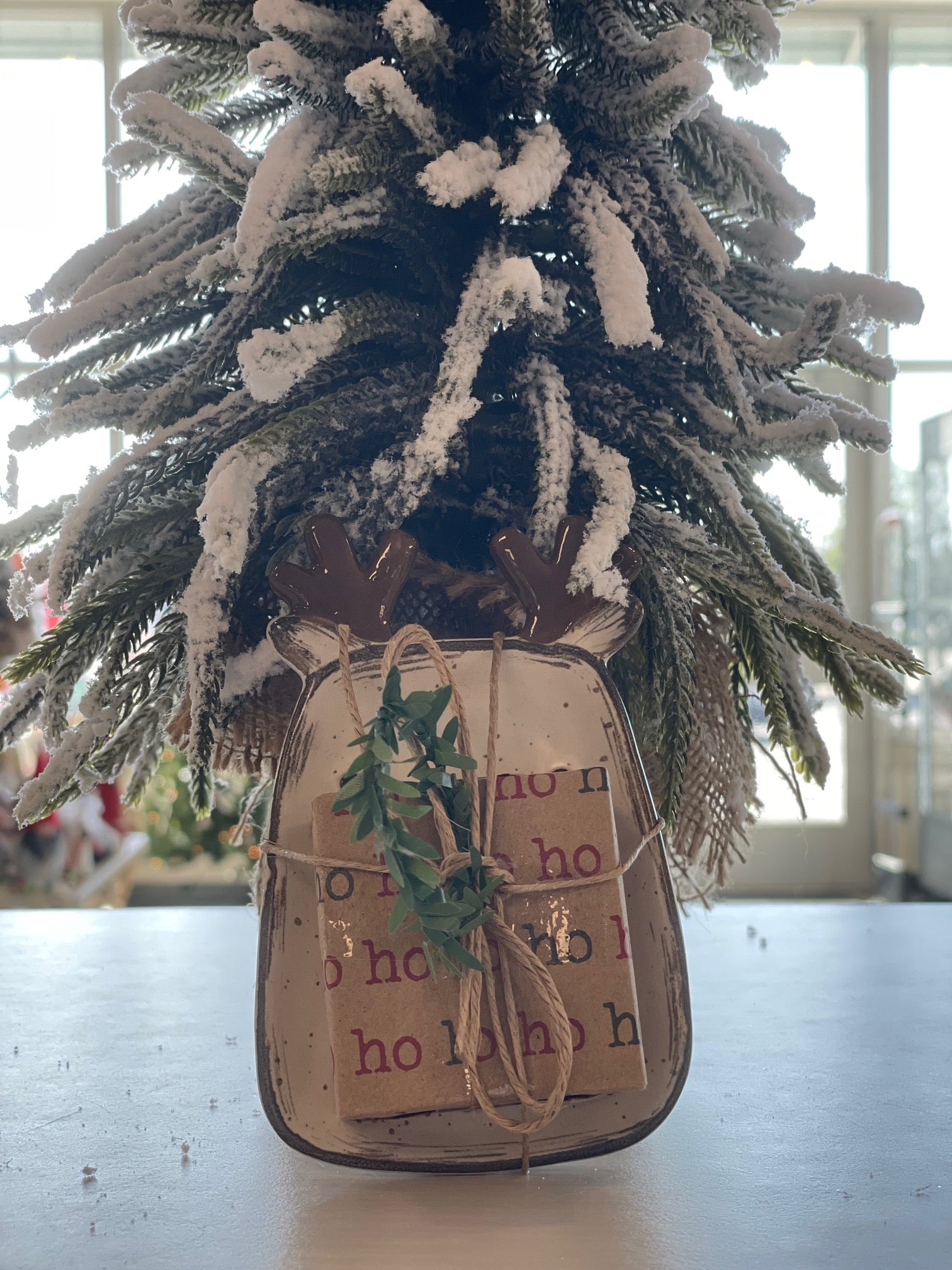 Farmhouse Christmas Wreath Soap Dish Set
