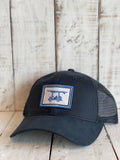 Navy Trucker Hat with Cart Patch