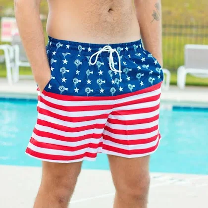 USA-Soft Mesh Swim Trunks