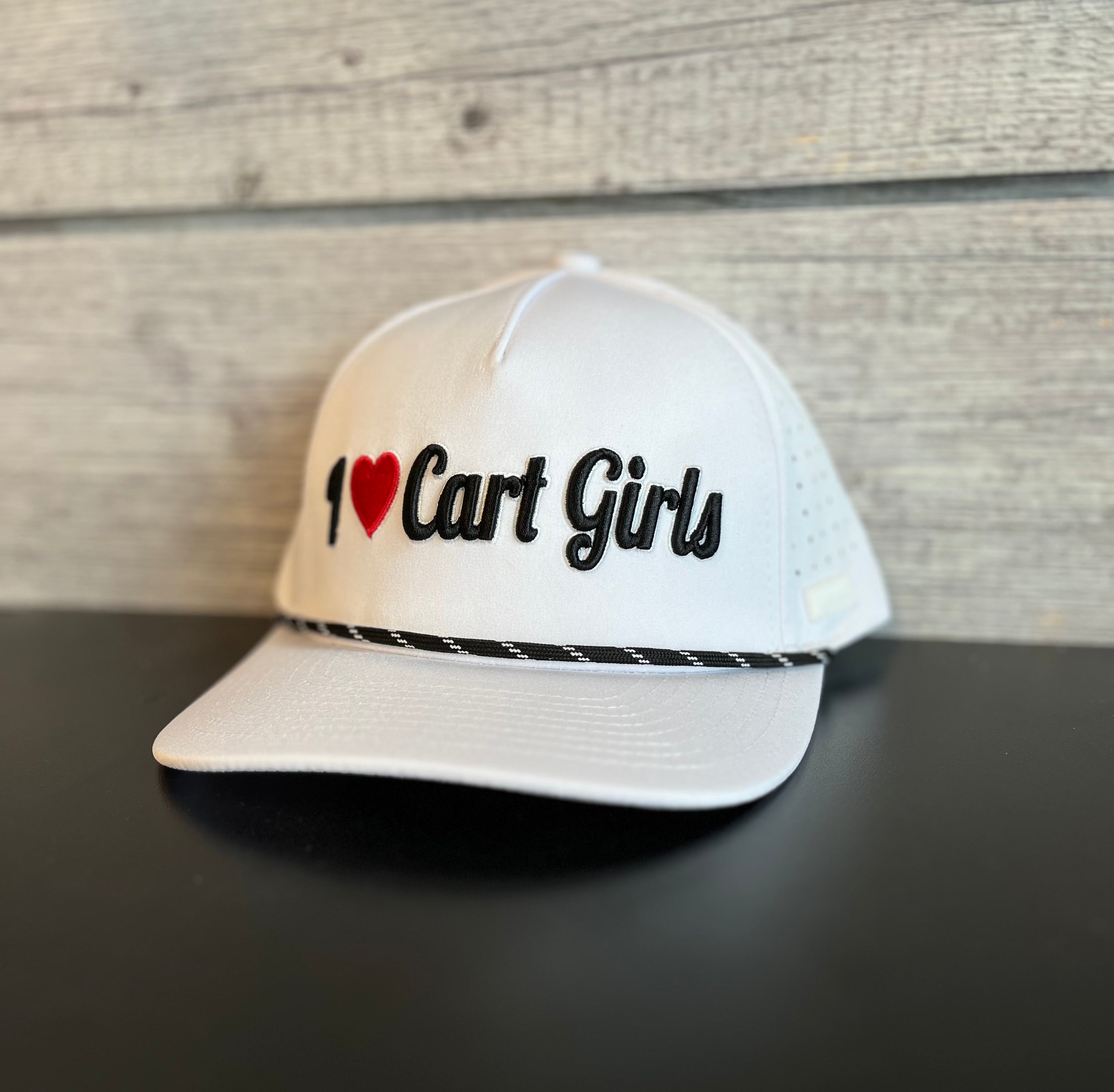 I Heart Cart Girls Performance Hat - White