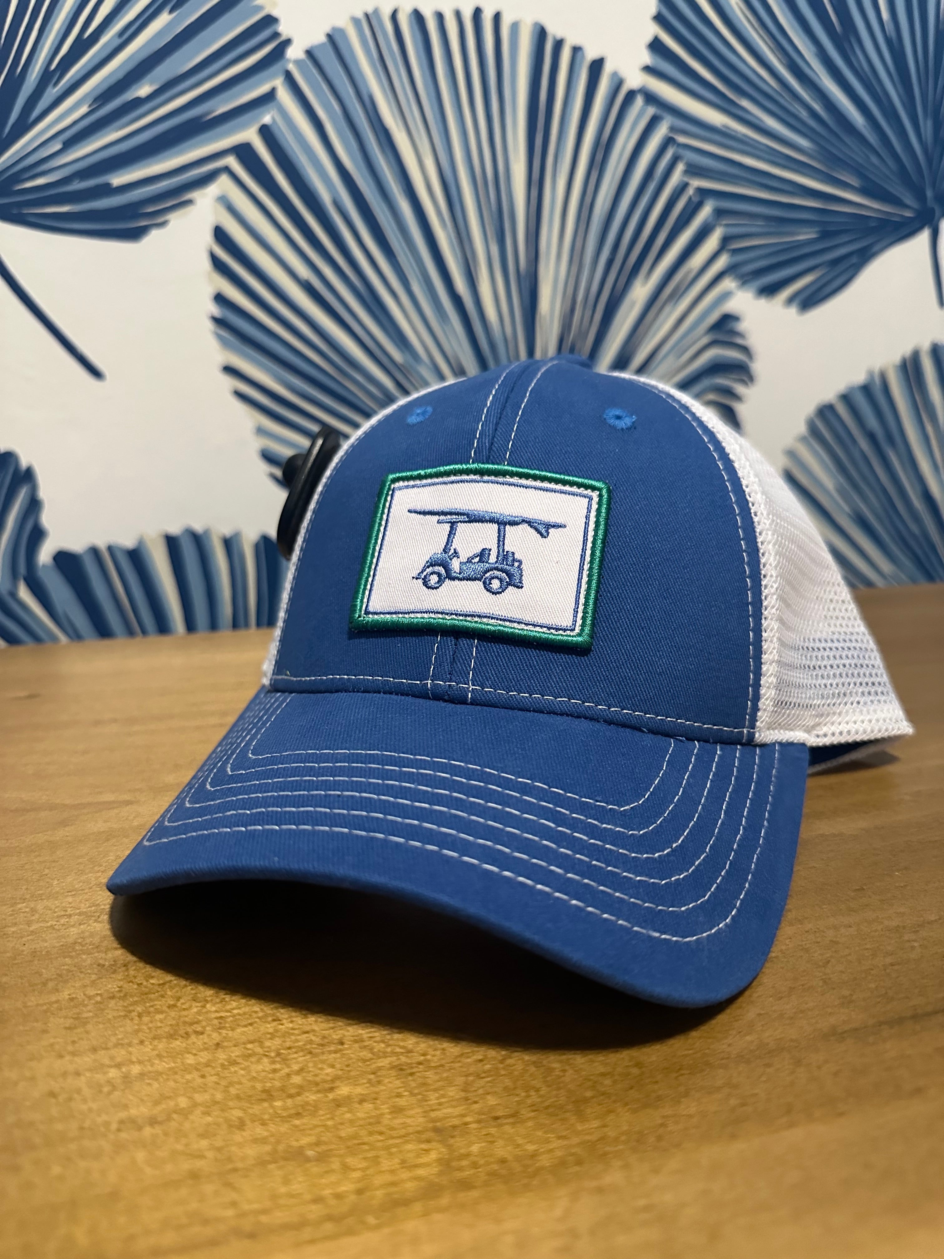 Blue Golf Cart Trucker Hat