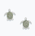 Earrings - Turtles w/ Mint Crystals