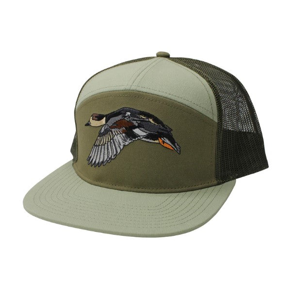 Gadwall 7 Panel Trucker Hat - Light Sage