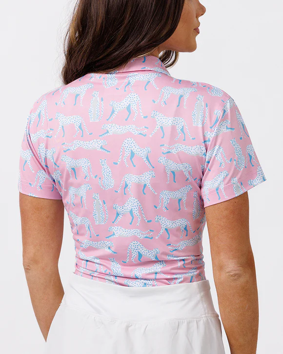 Women's  Electric Leopard Polo