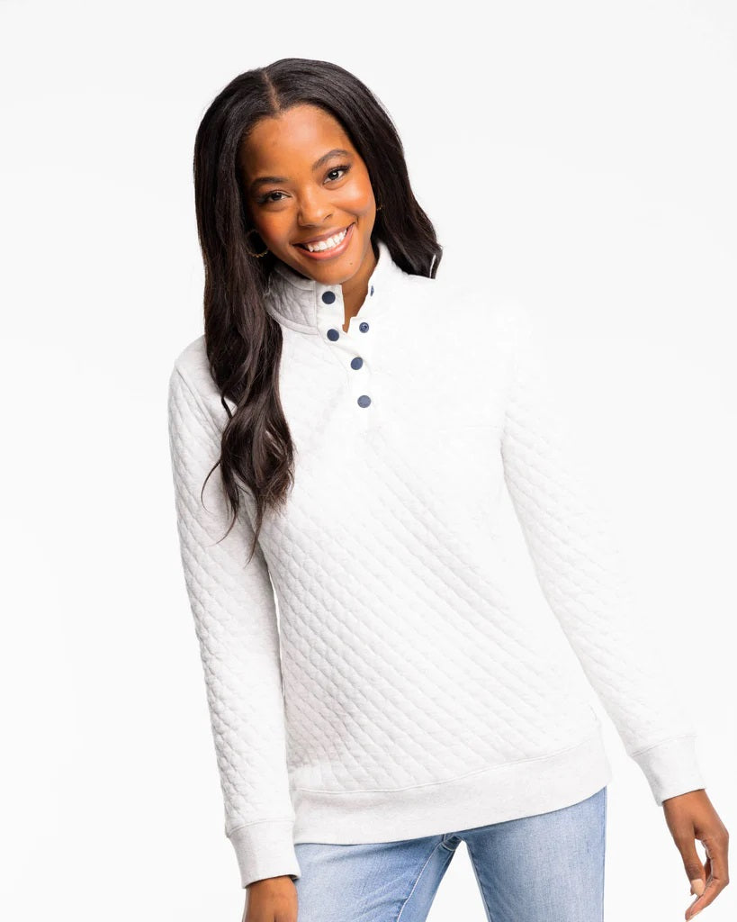 Makenzie Heather Quilted Pullover