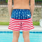 USA-Soft Mesh Swim Trunks
