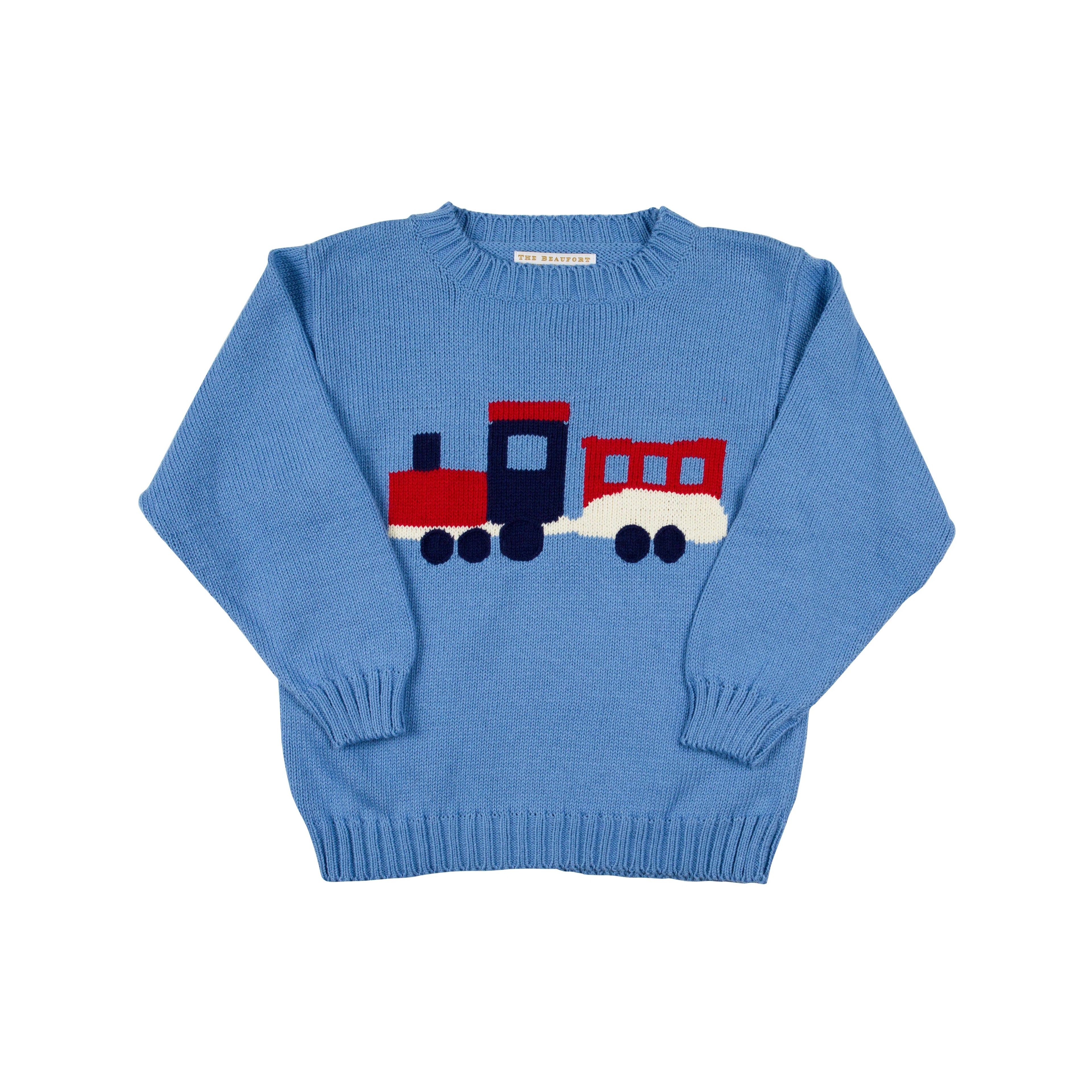 Isaac's Intarsia  - Barrington Blue/Train