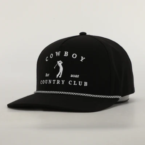 Golfer Roped Hat - Black