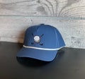 Golf Embroidered Rope Hat - Blue