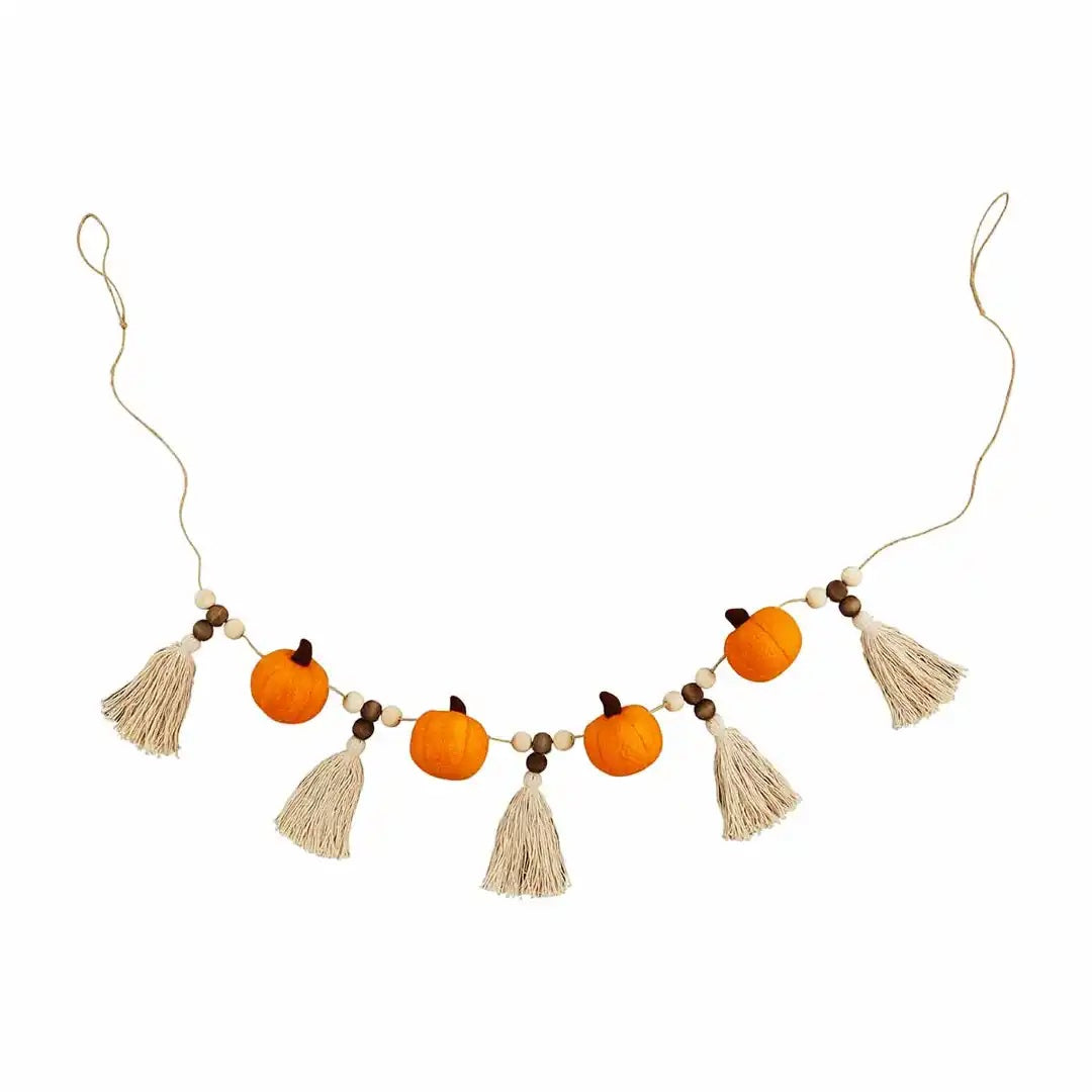 Orange Pumpkin Tassel Garland