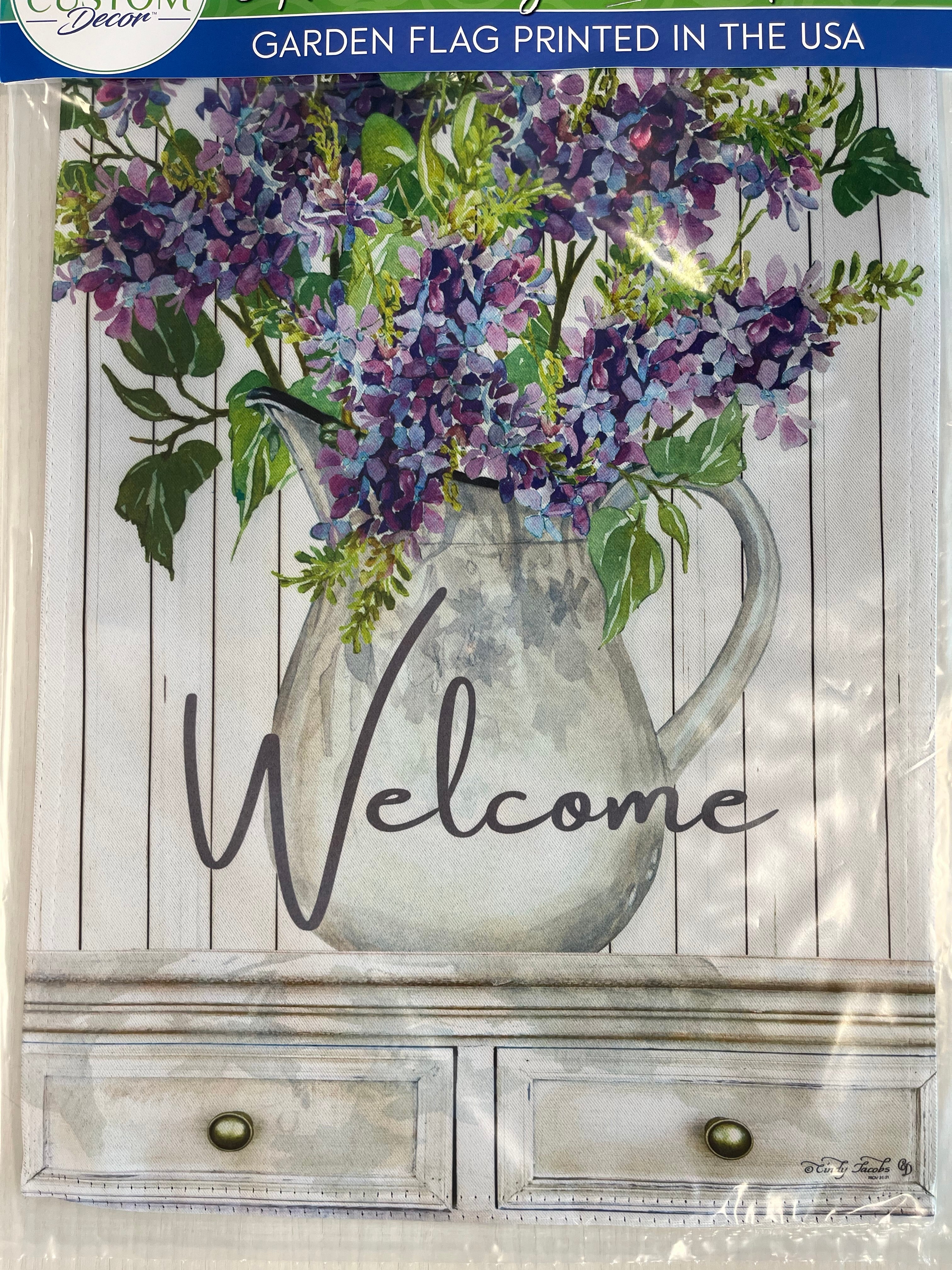 Lilac Pitcher Garden Flag