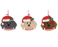 Dog in Santa Hat Ornament