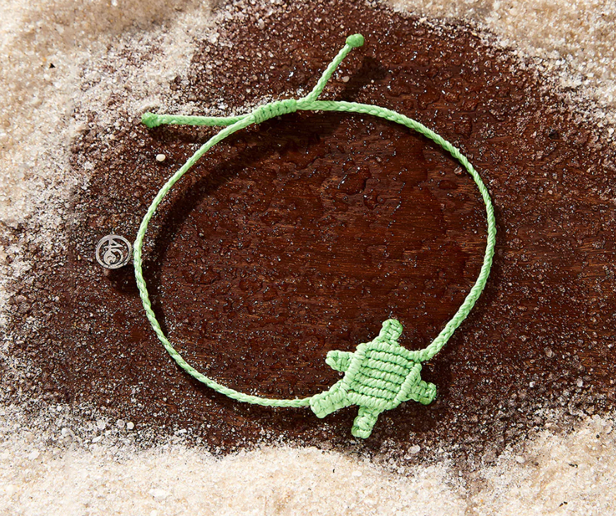 Sea Turtle Bracelet - Lime Green