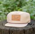Single Antler Leather Patch Trucker Hat - Khaki